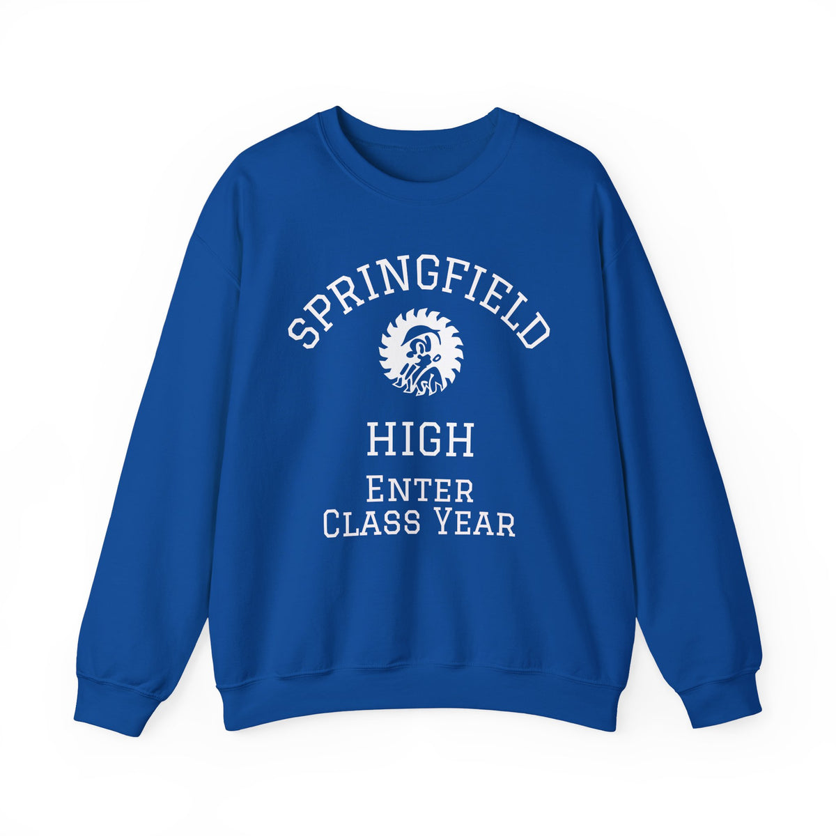 Springfield High Crewneck Sweatshirt — Custom School Spirit "Enter Class Year"