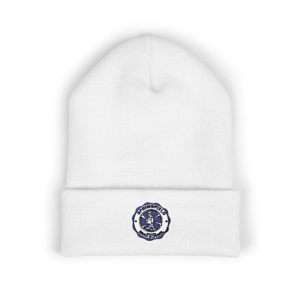 Embroidered Vintage Compass Cuffed Beanie
