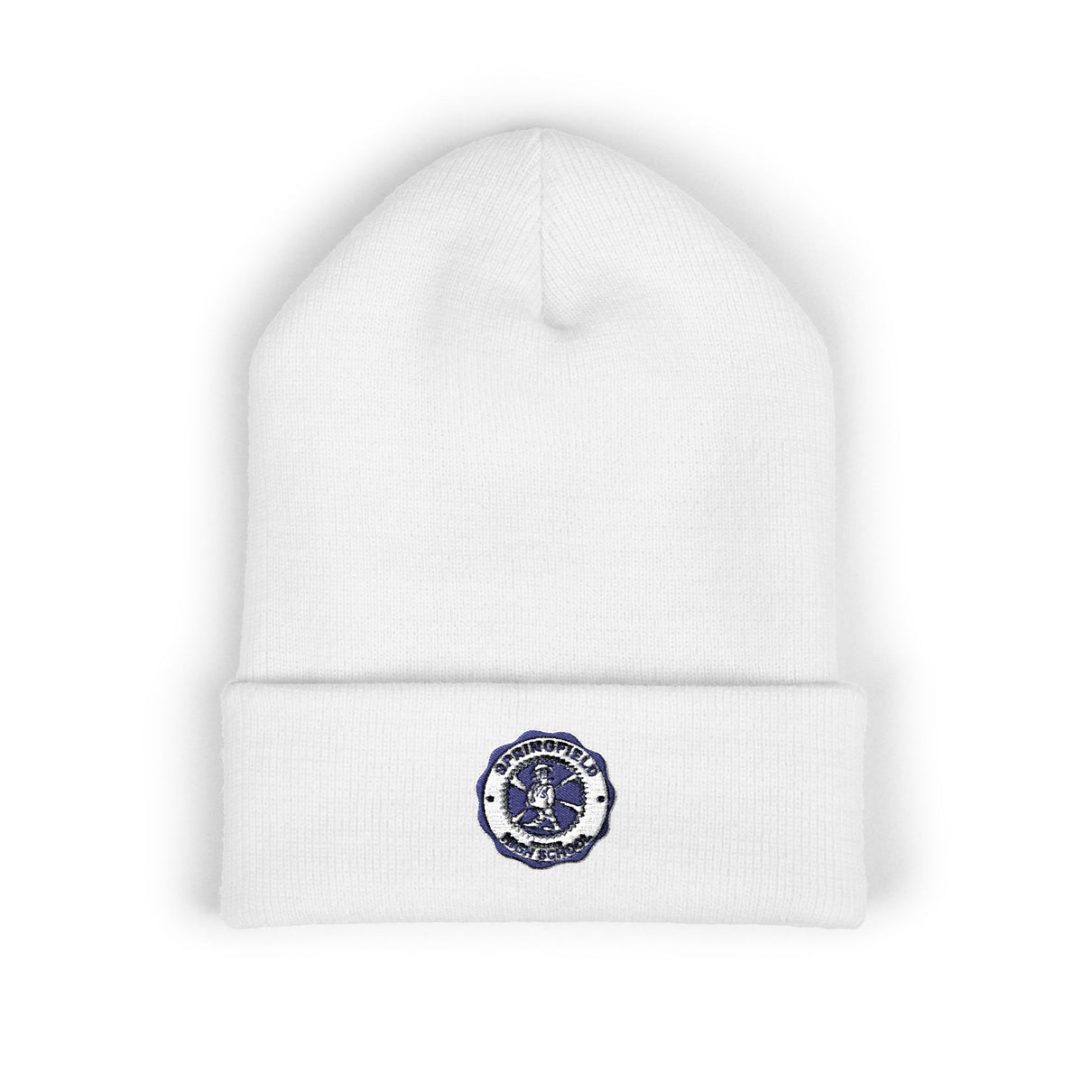 Embroidered Vintage Compass Cuffed Beanie